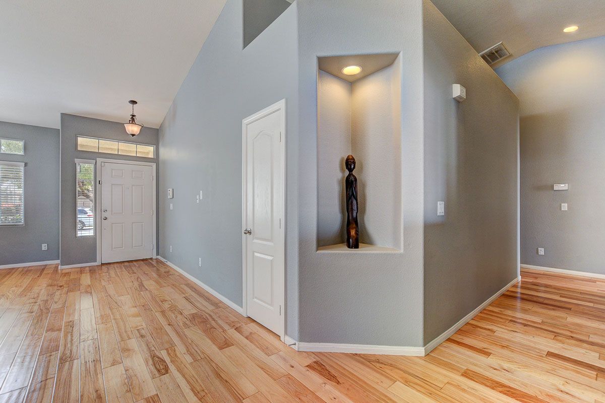 Hickory hardwood floors throughout the house