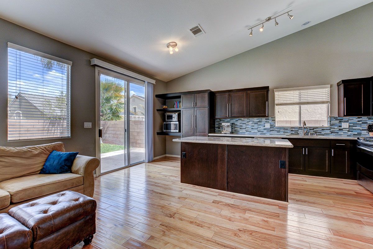 Open concept kitchen and living room